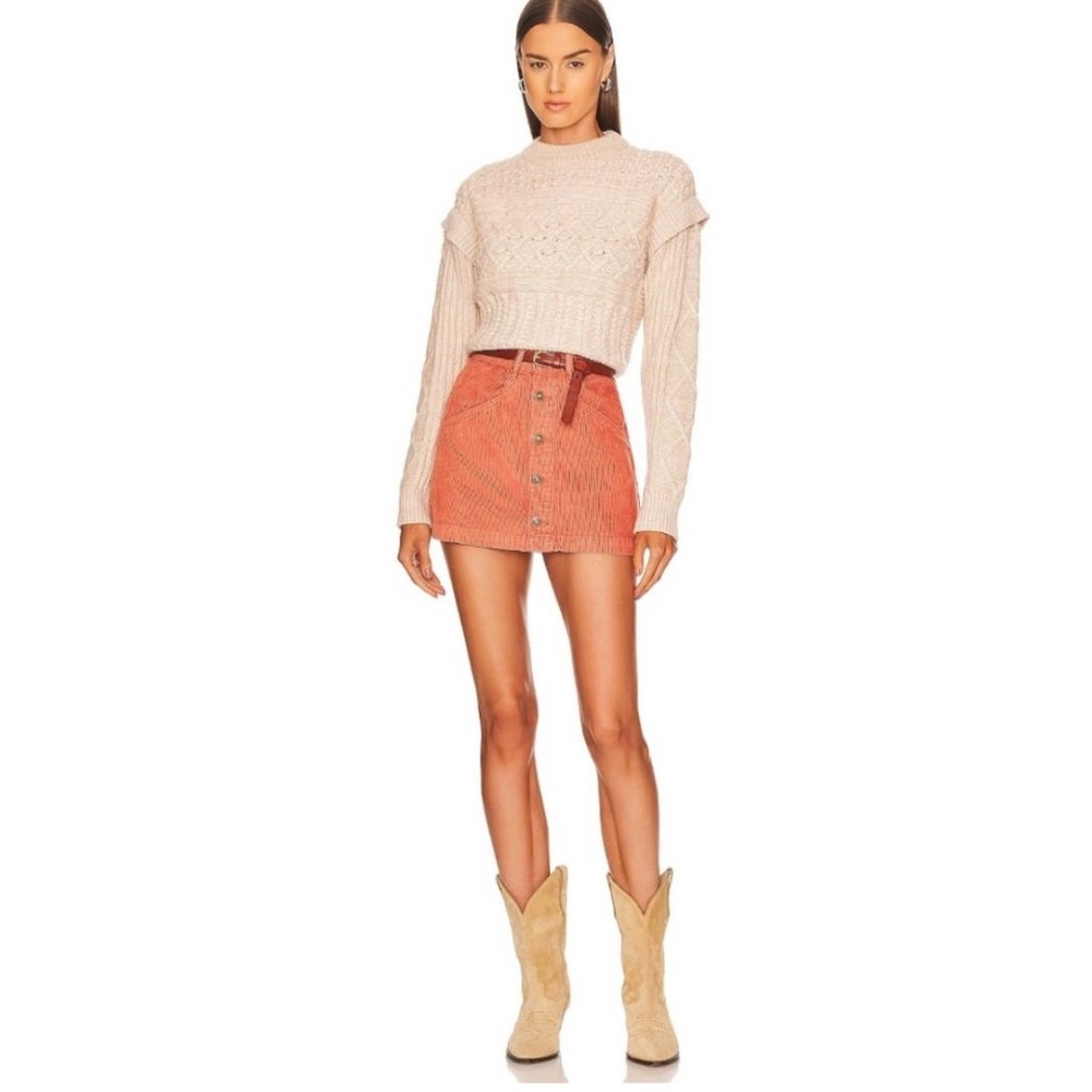 Free People Ray Corduroy Mini Skirt NWT